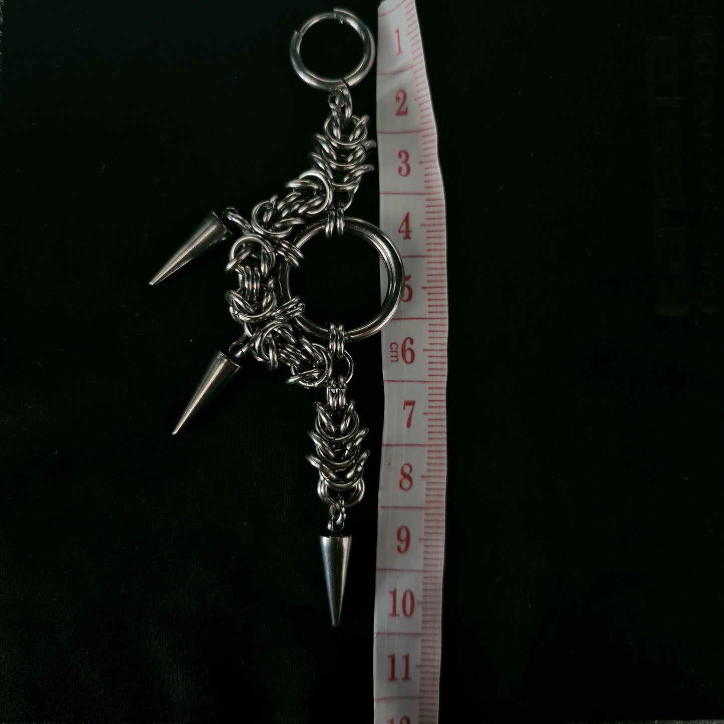 Handmade Spiked Unisex Gothic Earrings - Alternative Dark Punk Industrial Stainless Steel Chainmail Jewelry