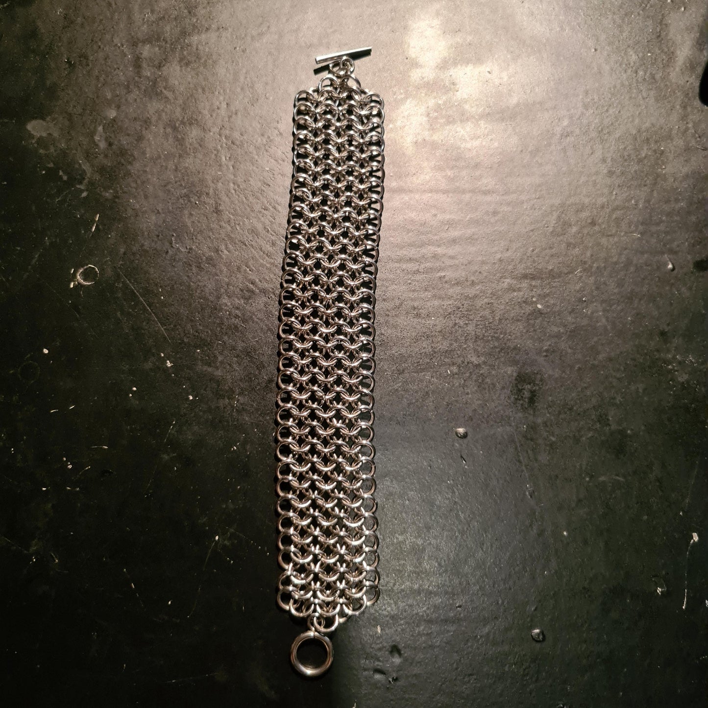 Handmade Stainless Steel European 4-1 Chainmail Bracelet: Gothic Unisex Jewelry