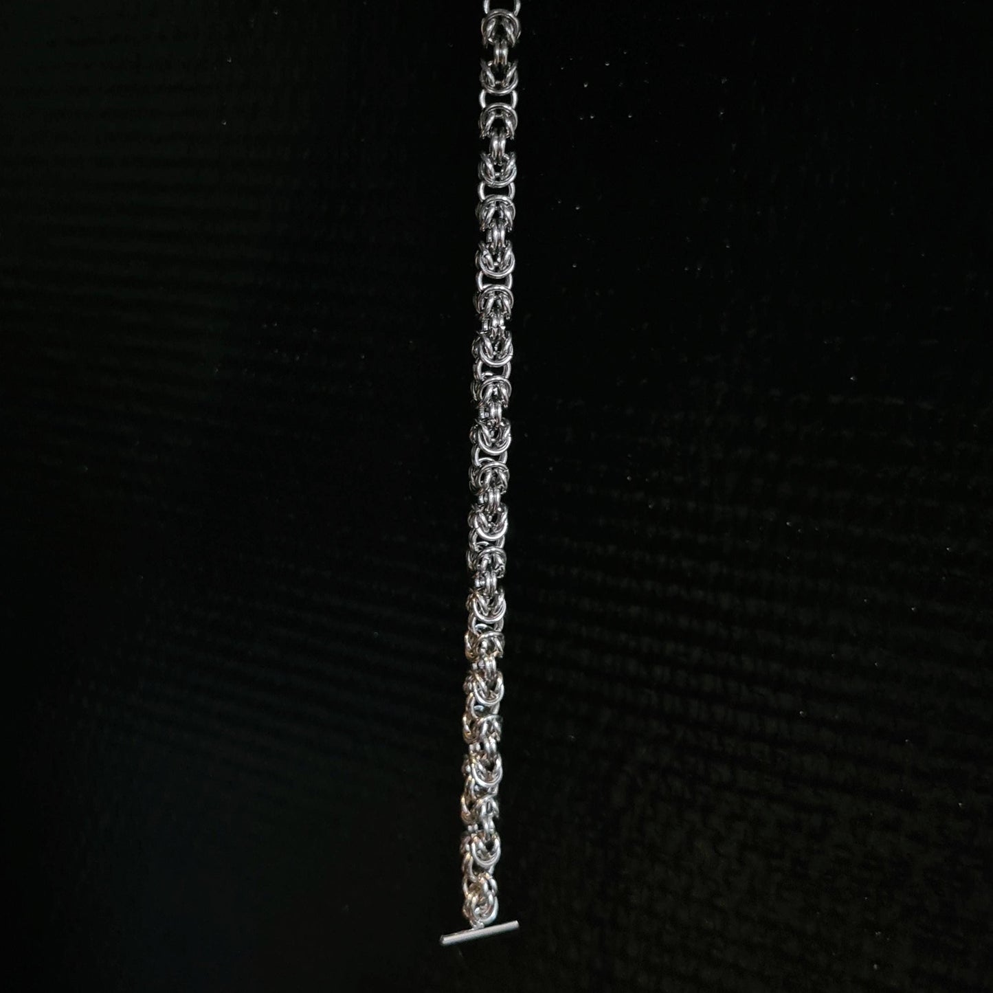 Handmade Stainless Steel Byzantine Chainmail Necklace: Gothic Unisex Jewelry