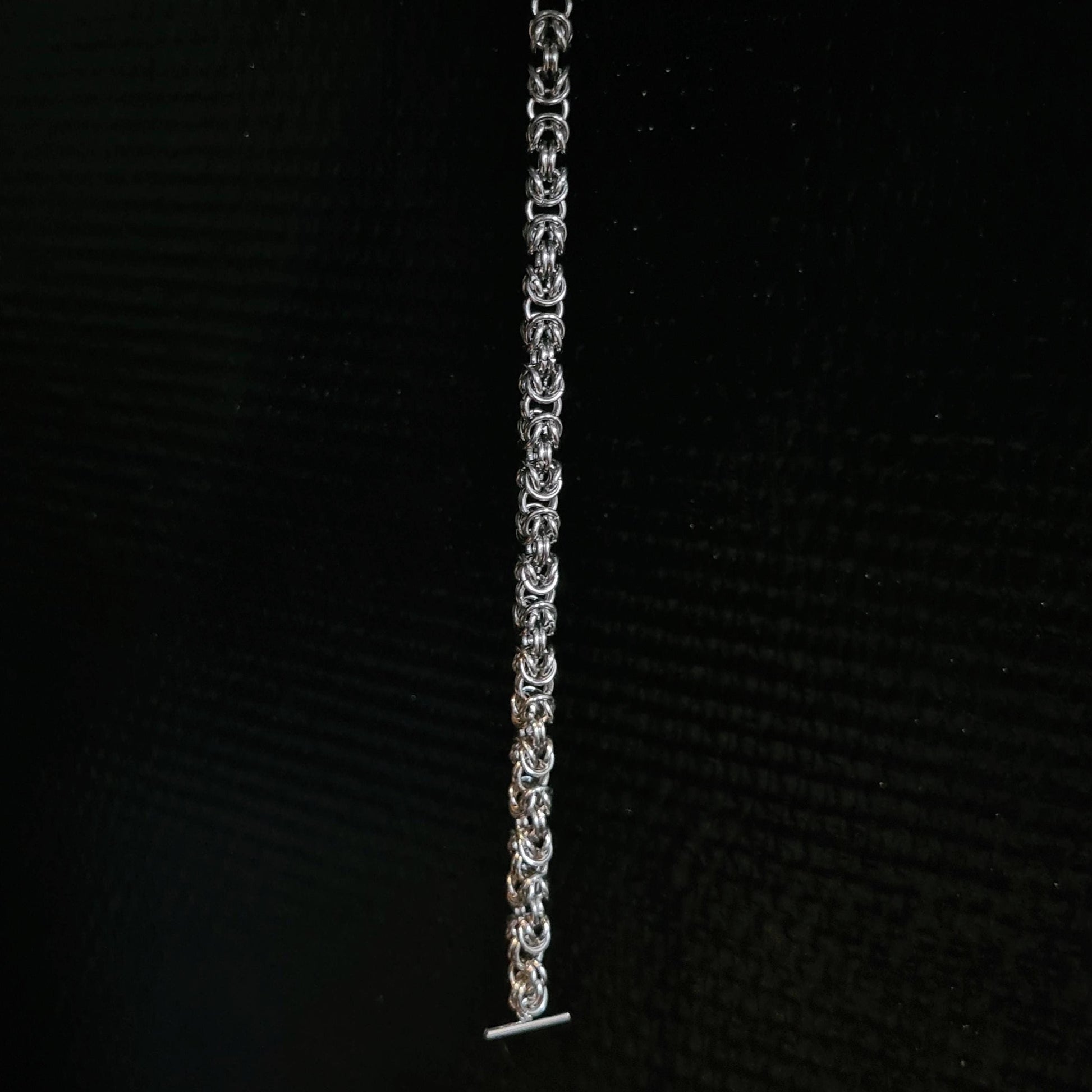 Handmade Stainless Steel Byzantine Chainmail Necklace: Gothic Unisex Jewelry