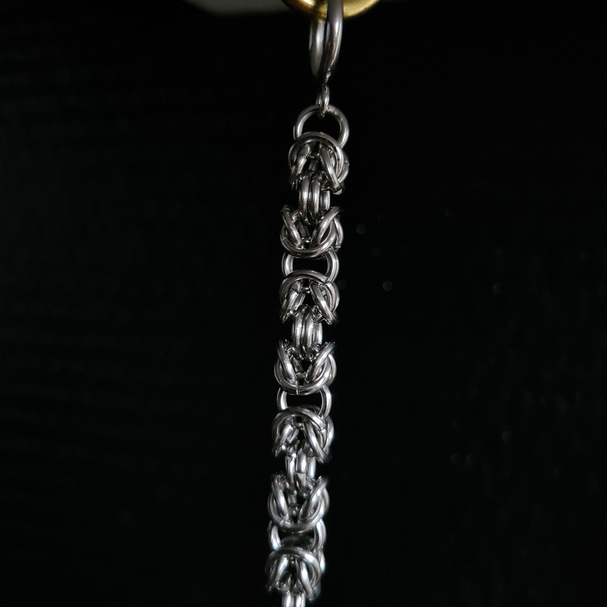 Handmade Stainless Steel Byzantine Chainmail Bracelet: Gothic Unisex Jewelry