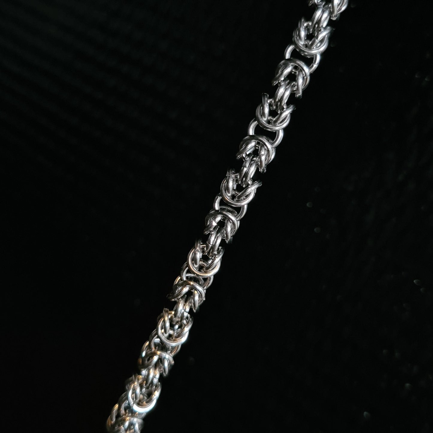 Handmade Stainless Steel Byzantine Chainmail Necklace: Gothic Unisex Jewelry