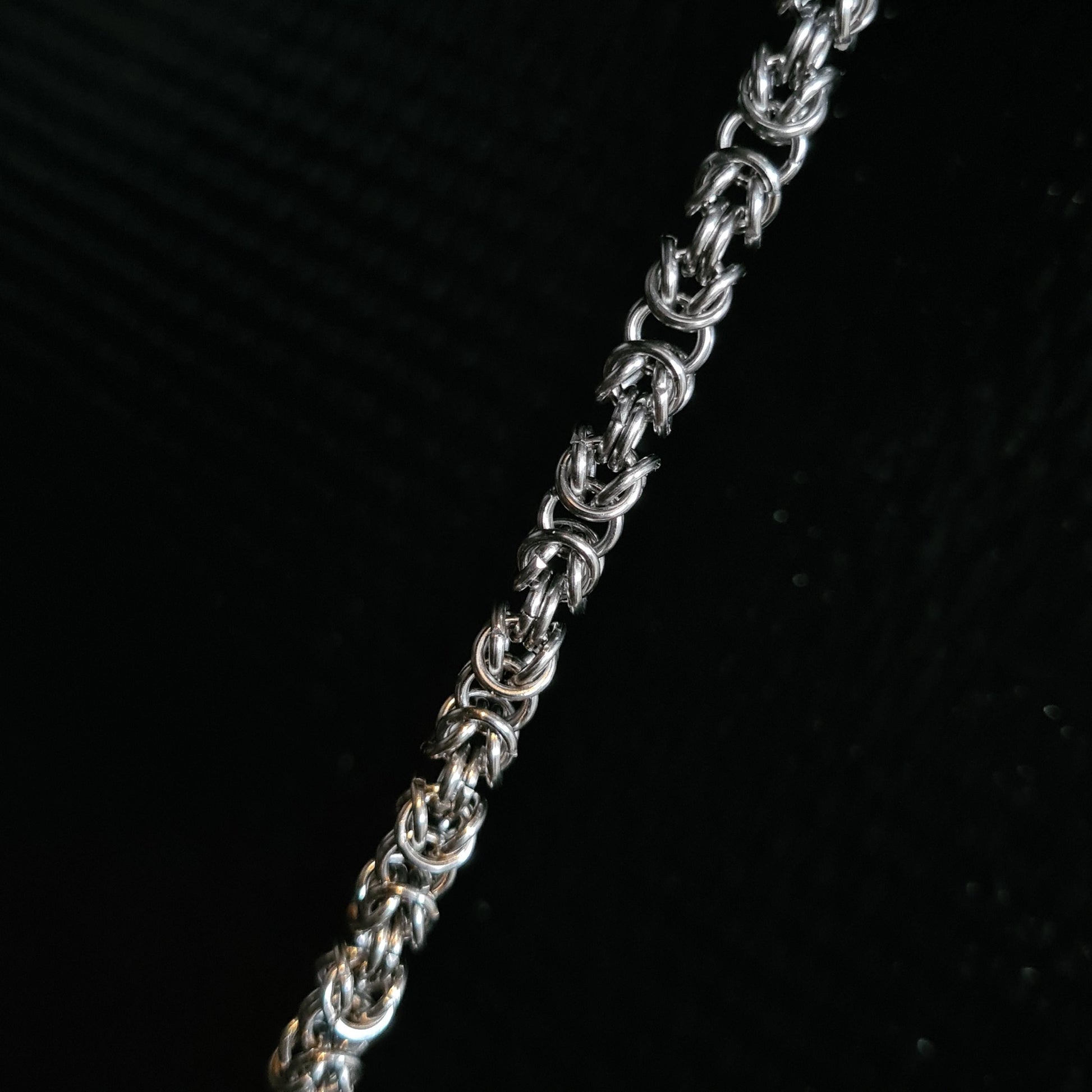 Handmade Stainless Steel Byzantine Chainmail Necklace: Gothic Unisex Jewelry