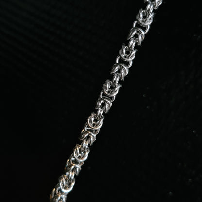Handmade Stainless Steel Byzantine Chainmail Necklace: Gothic Unisex Jewelry