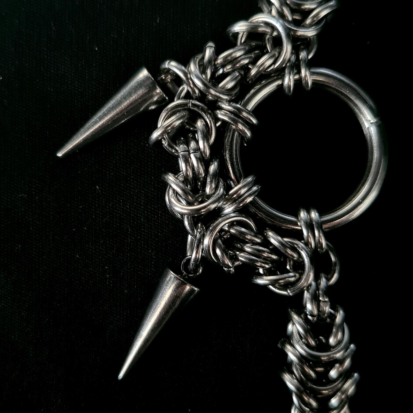 Handmade Spiked Unisex Gothic Earrings - Alternative Dark Punk Industrial Stainless Steel Chainmail Jewelry